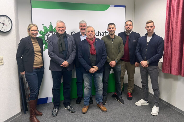 CDU-Abgeordnete mit Vertretern der Gewerkschaft der Polizei (GdP)